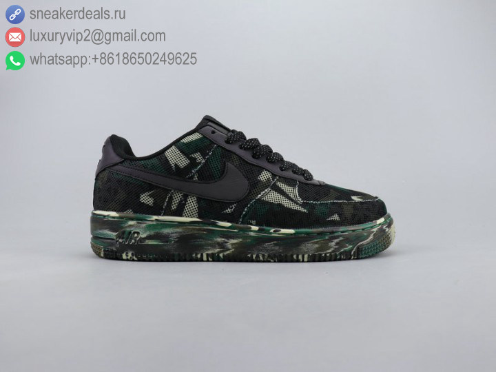 NIKE AIR FORCE 1 '07 LV8 LOW 3M BLACK CAMO CAMO UNISEX LEATHER SKATE SHOES